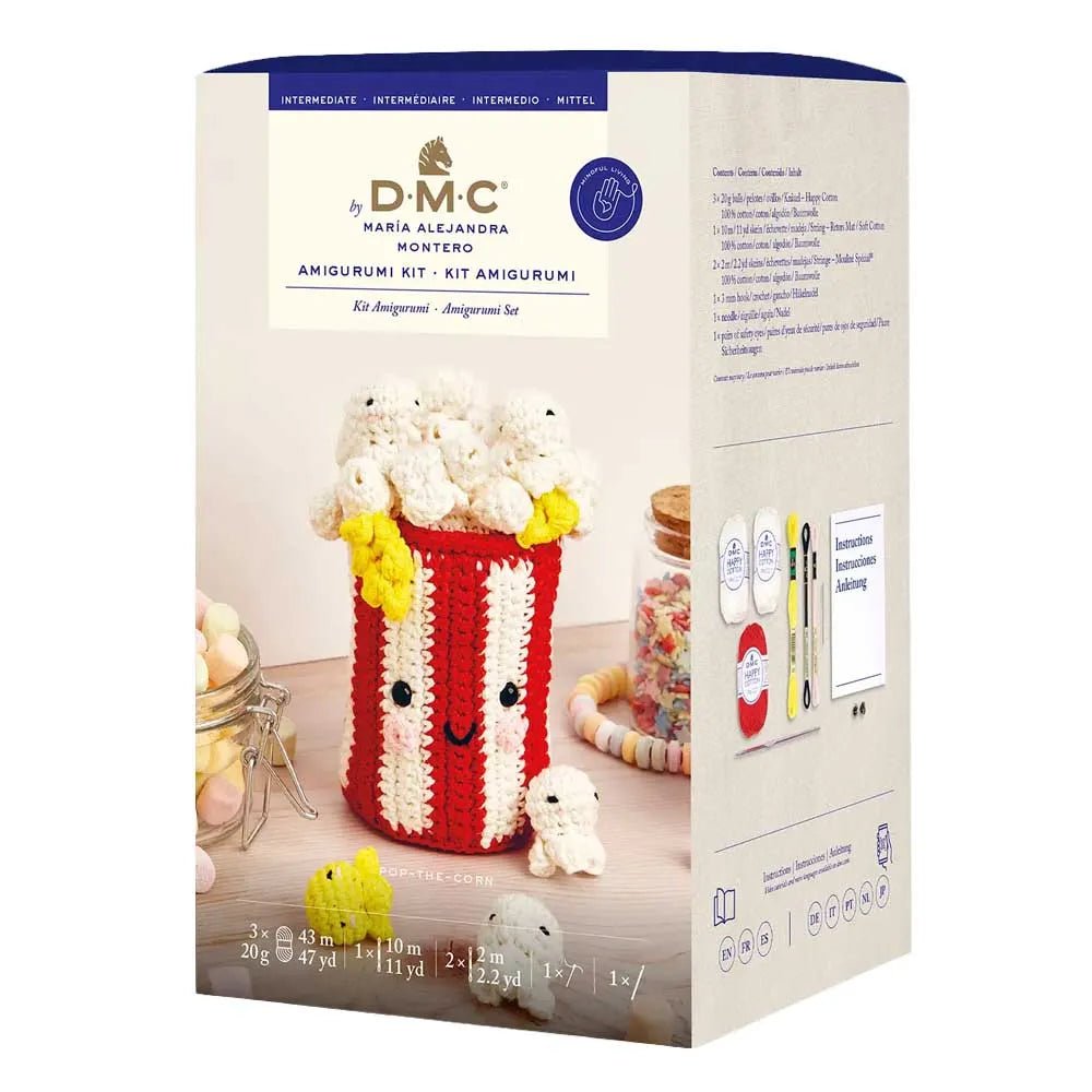 Image of DMC Amigurumi kit "Pop-The-Corn" – popcorn box – available at Charlotte's Fabrics