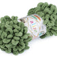 Dzija Yarn Alize Puffy - dūmakaini zaļa 9 m 100g #485