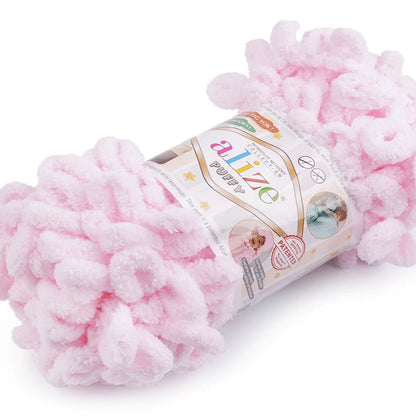 Fil à tricoter Alize Puffy - rose pâle 9 m 100g #31