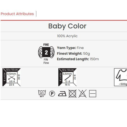 Fil Yarn Art Baby Color - 150 m 50 g #204