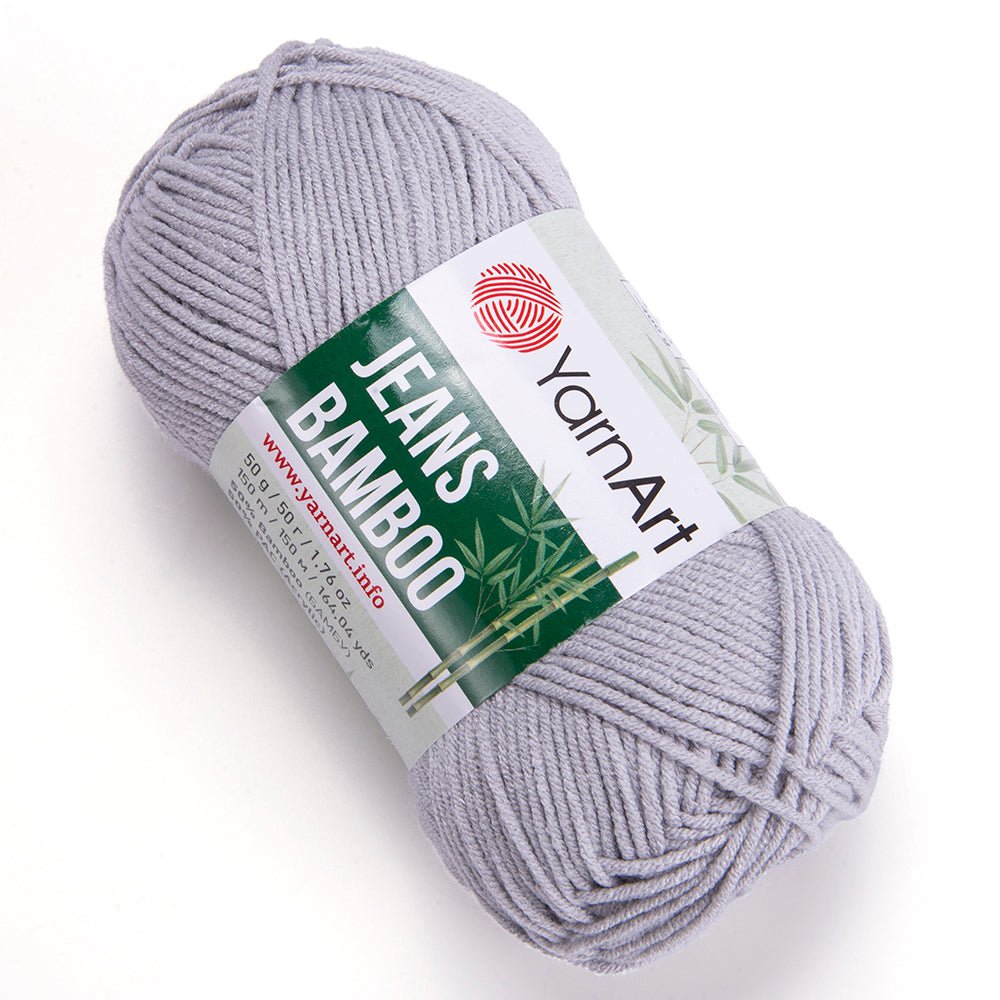 Dzija Yarn Art Jeans Bamboo - gaiši pelēka 150 m 50g #127