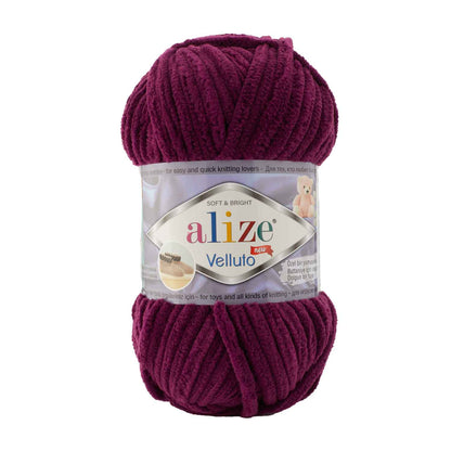 Image de fil Alize Velluto - 100g / 68m – disponible chez Šarlotes audumi
