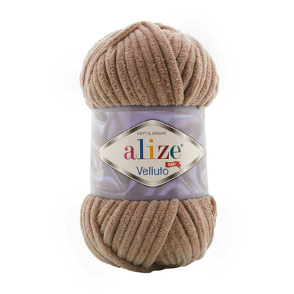 Image du fil Alize Velluto - 100 g / 68 m – disponible chez Šarlotes audumi