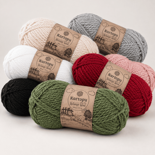 Attēls ar Dzijas ar vilnu KARTOPU MELANGE WOOL 100 g / 170 m – pieejams internetā Šarlotes audumi