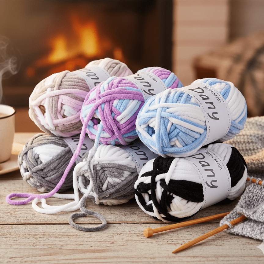 Attēls ar Dzijas Dany - plīša dzija - 100g / 38 m – pieejams Šarlotes audumi