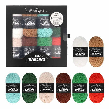 Image du lot de fils Scheepjes Little Darling, assortiment de couleurs 8×25 g – Farm Friends 24665 – disponible chez Šarlotes audumi