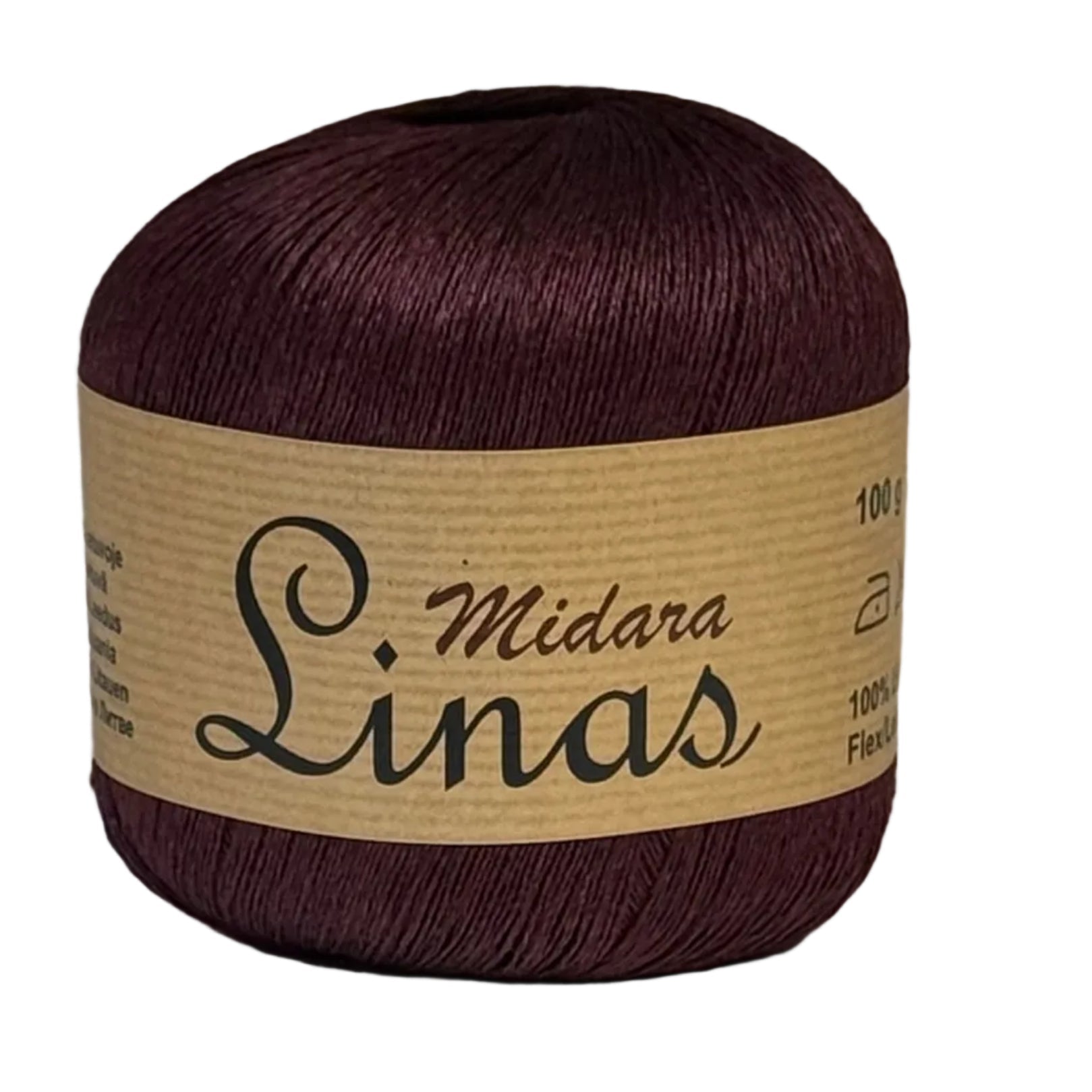 Image de fils de laine et de lin Midara Linas – 100 g/ 600 m – disponible chez Šarlotes audumi