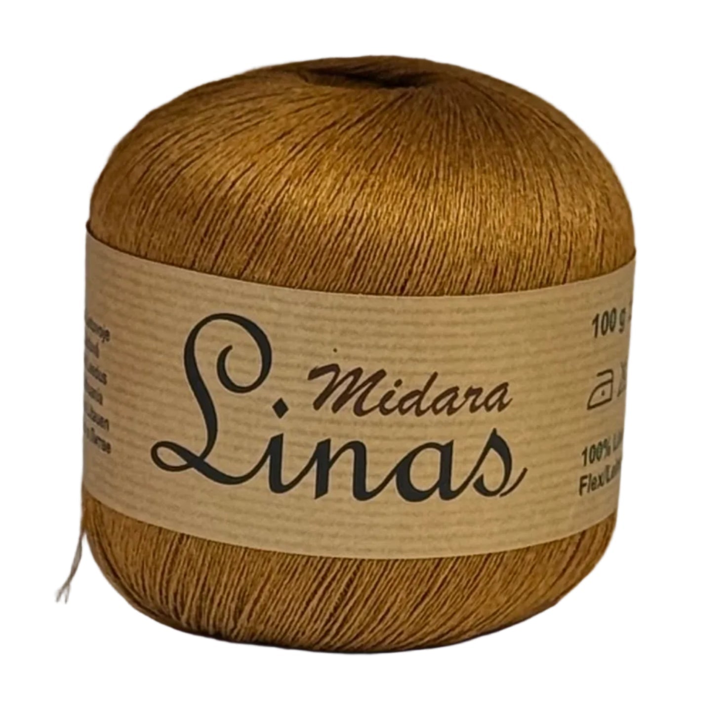 Image de fils de lin Midara Linas – 100 g/ 600 m – disponible chez Šarlotes audumi