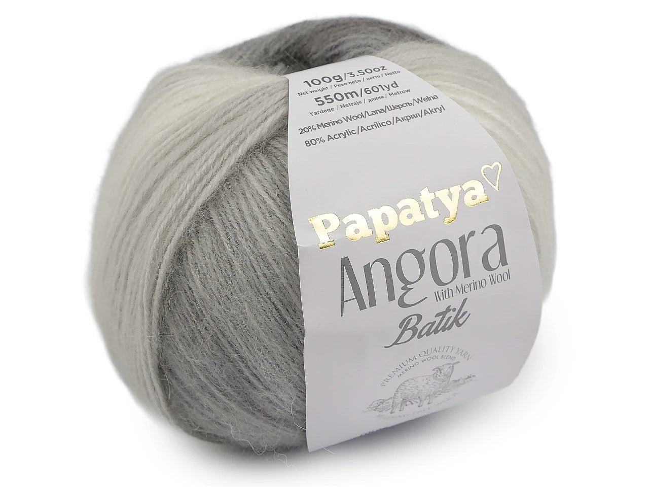 Image of Papatya Angora Batik yarn 100g / 550m – available at Charlotte's Fabrics