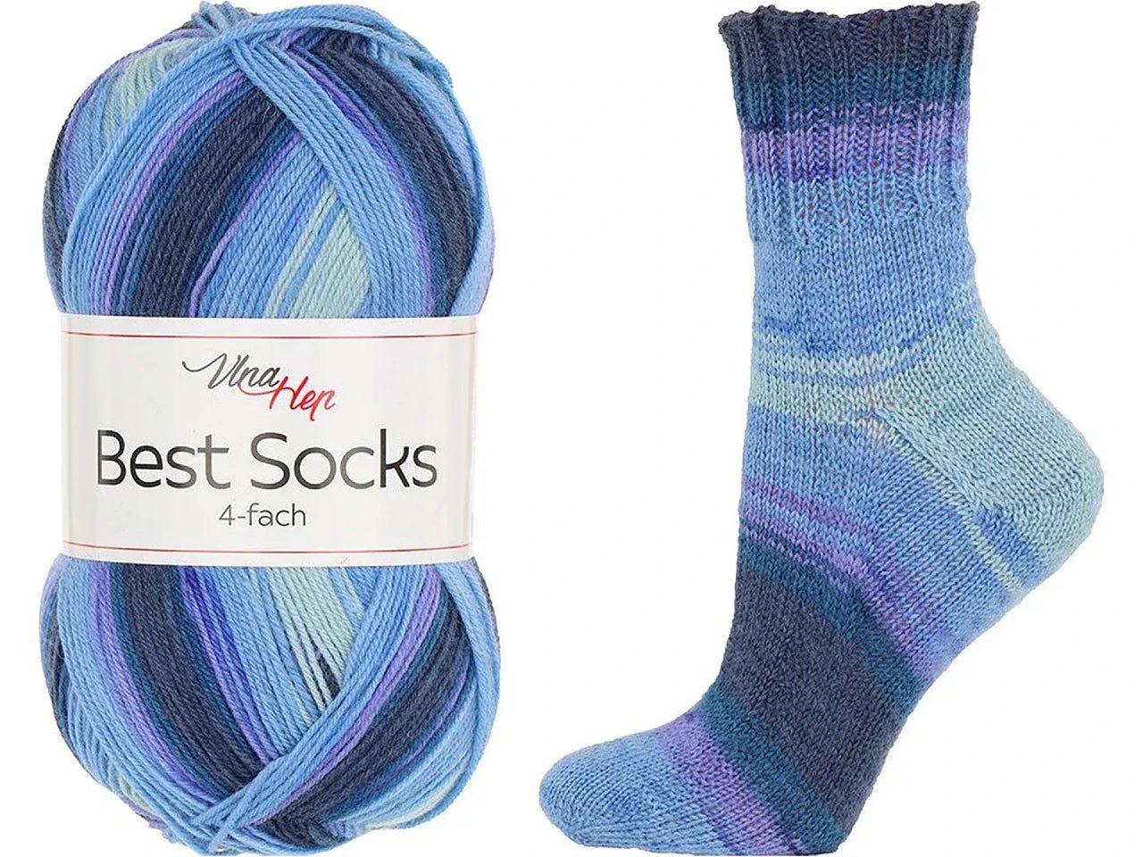 Attēls ar Dzijas Vlna Hep Best Socks - 100g / 420m – pieejams Šarlotes audumi