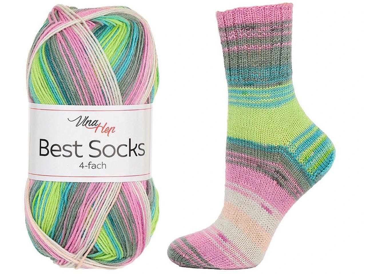 Attēls ar Dzijas Vlna Hep Best Socks - 100g / 420m – pieejams Šarlotes audumi