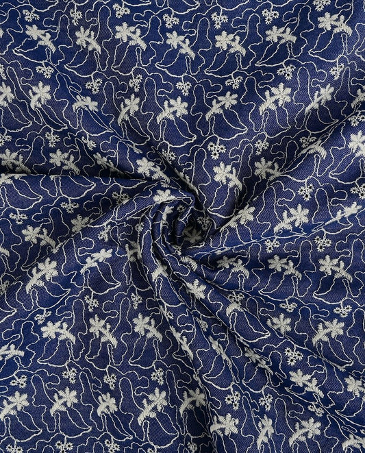 Attēls ar Džinsa audums ar izšuvumu 180 g/m² – pieejams Šarlotes audumi