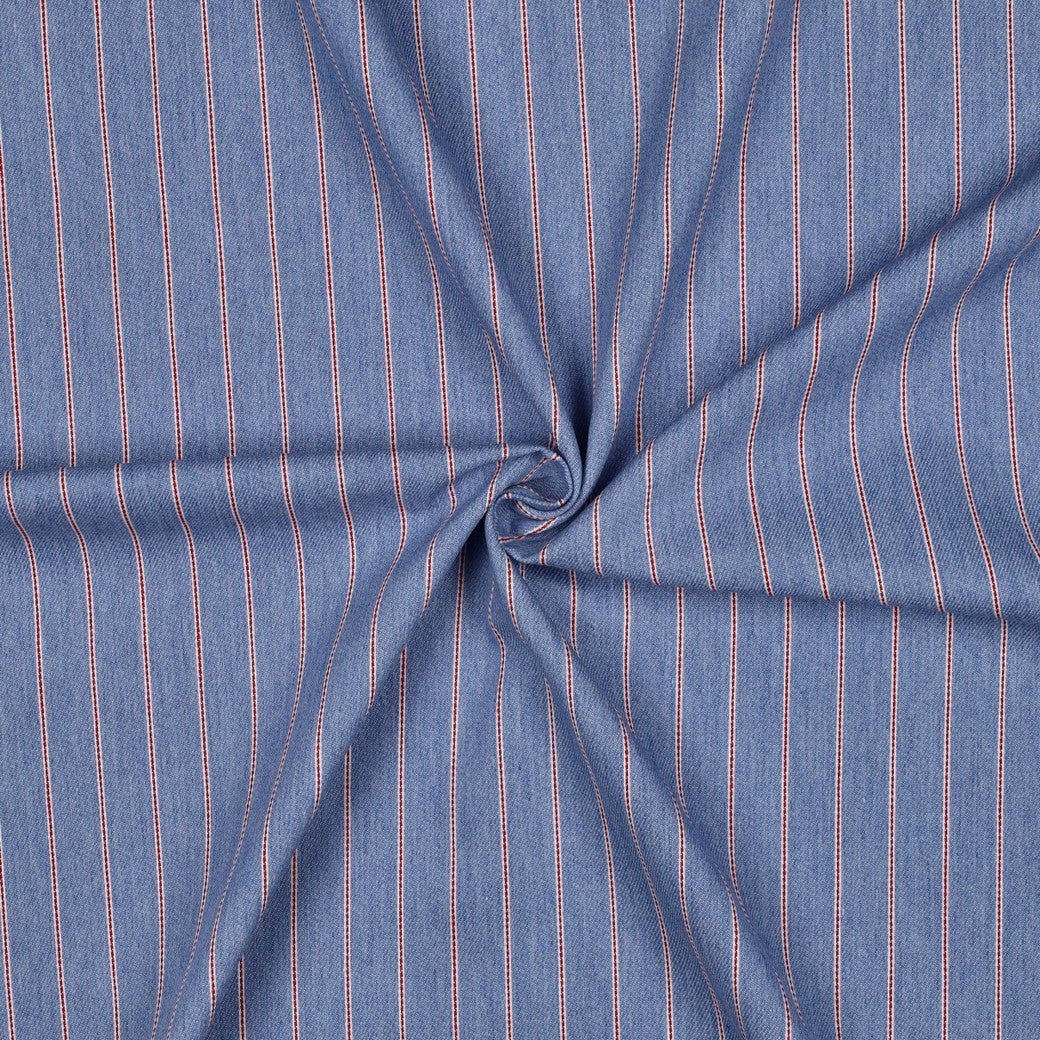 Attēls ar Džinsa audums ar svītrām 190 g/m² – pieejams Šarlotes audumi