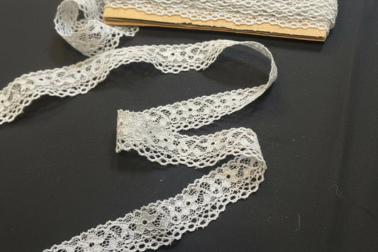 Attēls ar Elastīga mežģīne 2 cm-pelēka – pieejams internetā Šarlotes audumi