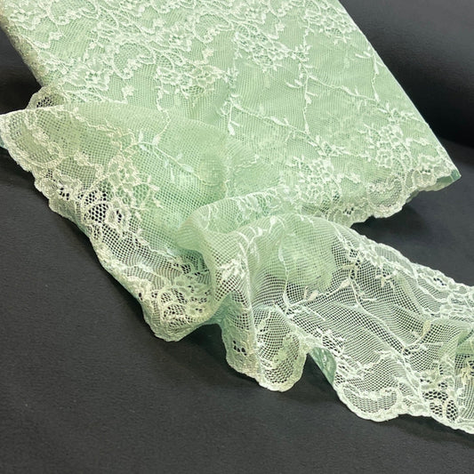 Image avec dentelle élastique 20 cm - menthe – disponible chez Šarlotes audumi