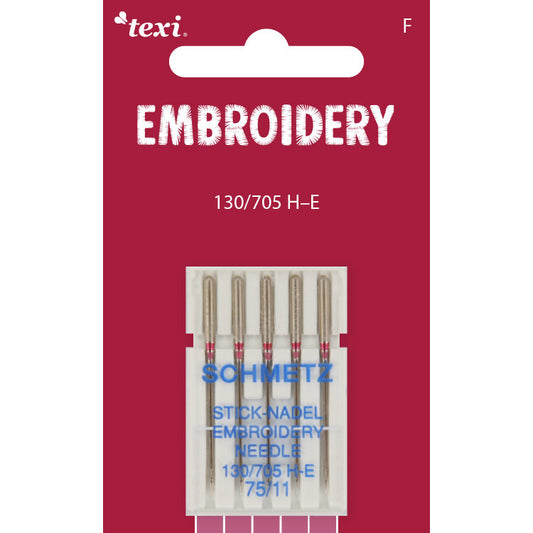 Šujmašīnu adatas izšūšanai SCHMETZ EMBROIDERY NEEDLES-Nr.75 (5gab.)