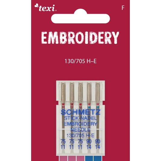 Šujmašīnu adatas izšūšanai SCHMETZ EMBROIDERY NEEDLES-Nr.75/90 (5gab.)