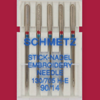 Šujmašīnu adatas izšūšanai SCHMETZ EMBROIDERY NEEDLES-Nr.90 (5gab.)