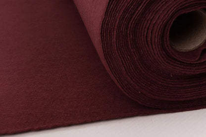 Tissu en feutre en rouleaux, doux, 1 mm - bordeaux 220 g/m²