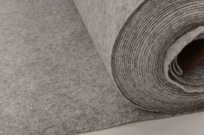 Tissu feutre en rouleaux, doux, 1 mm - gris 220 g/m²