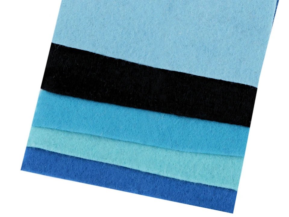 Attēls ar Filca rullītis - zilie toņi B - variants – pieejams Šarlotes audumi