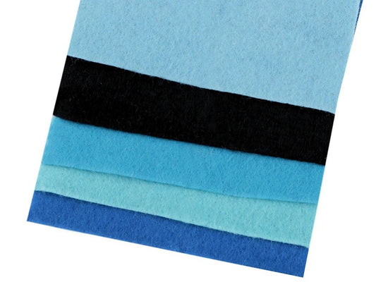 Attēls ar Filca rullītis - zilie toņi B - variants – pieejams Šarlotes audumi