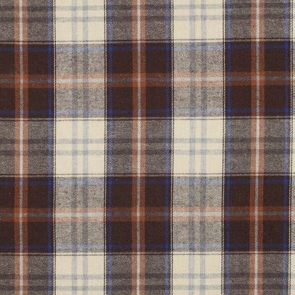 Flanelle marron et bleue 150 g/m²