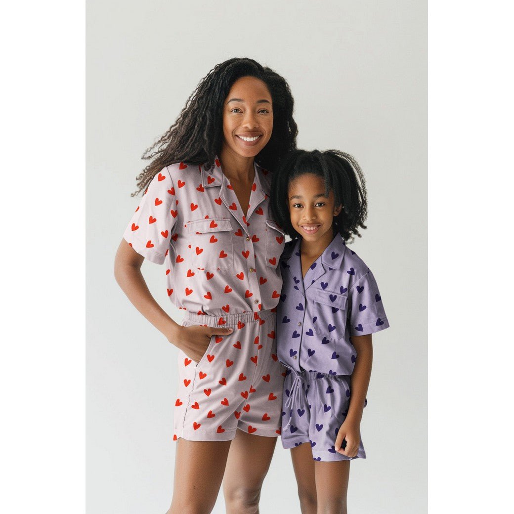 Attēls ar Flanelis - sarkanas sirsniņas uz rozā 165 g/m² – pieejams Šarlotes audumi