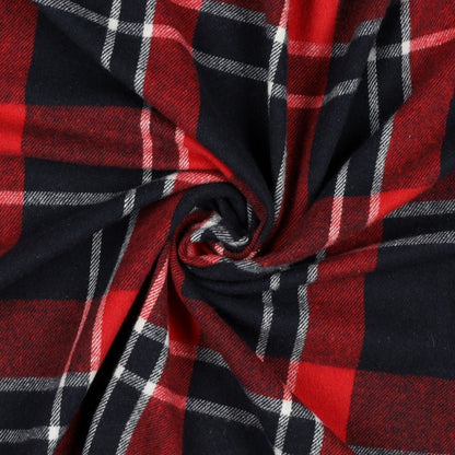 Flanelle - rouge et noir 260 g/m²