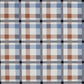 Flanelis - zils rūtains 165 g/m²
