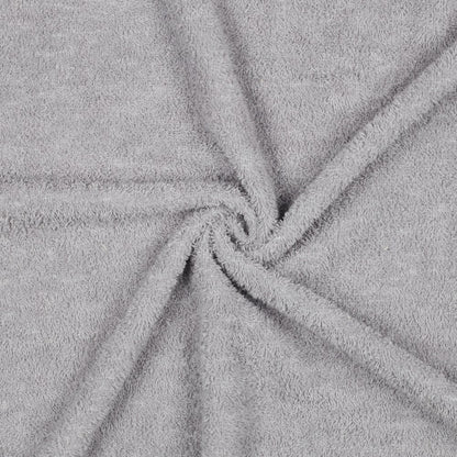 Image de tissu éponge gris clair 340 g/m² – disponible chez Šarlotes audumi