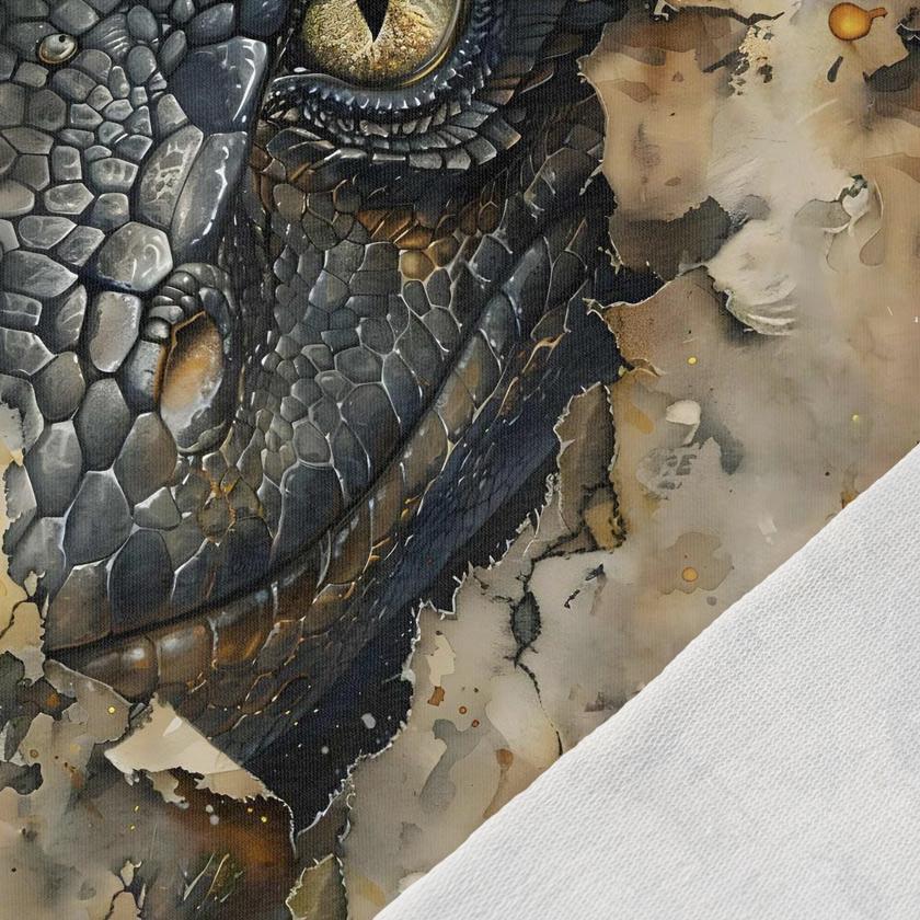 French terry panel 40x50 cm - dragon eye 250 g/m²