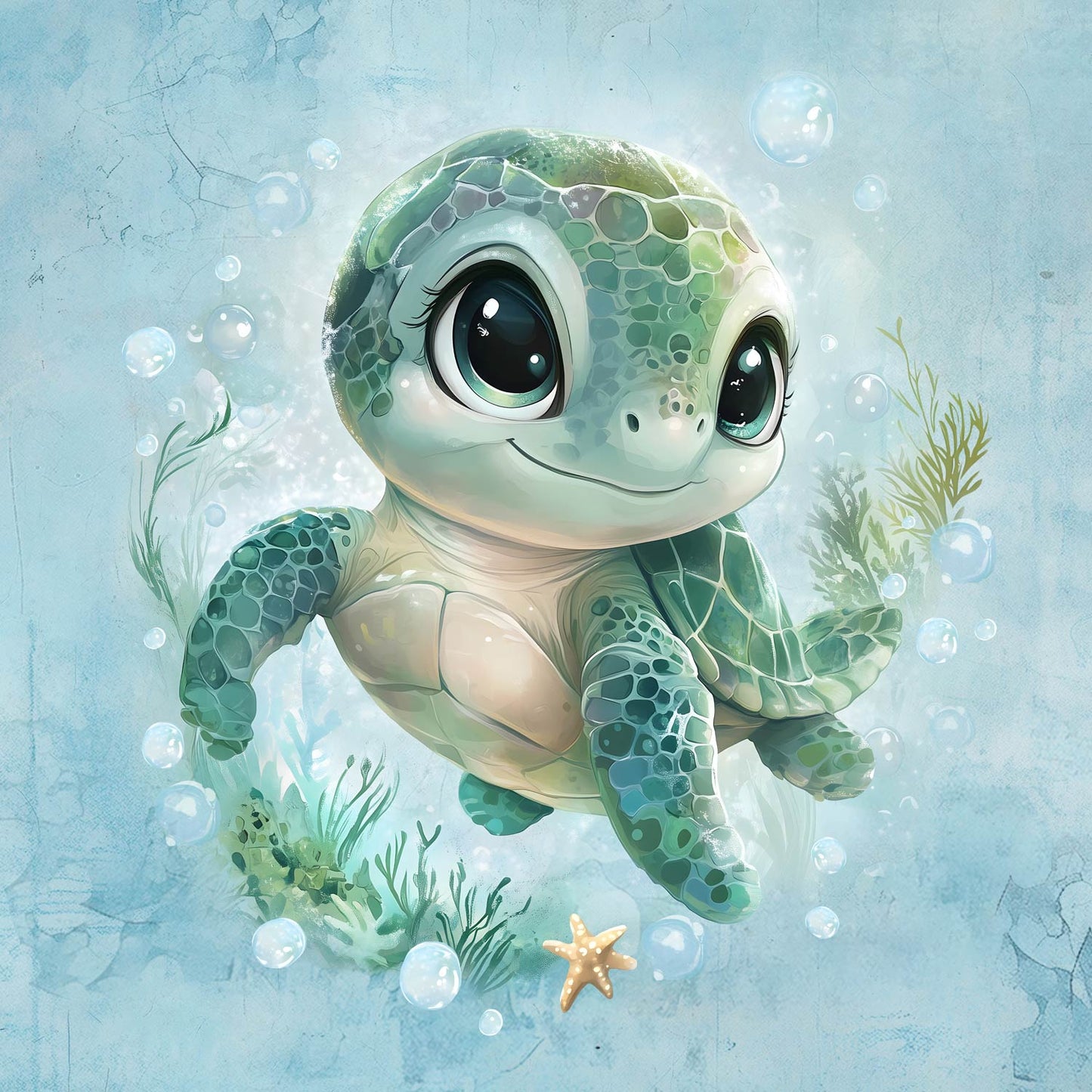 Loop Knit Panel 40x50 cm - Turtle Buddy 250 g/m²