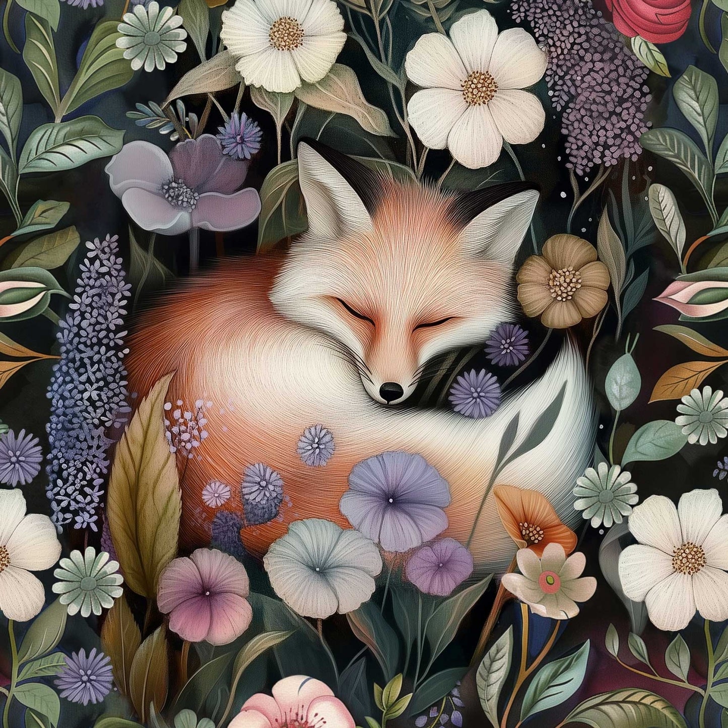 Cilpiņtrikotāžas panelis 40x50 cm-noslēpumainās pļavas kūmiņš 250 g/m²