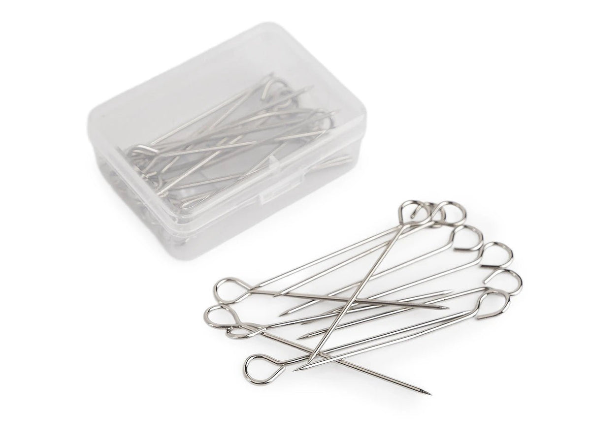 Image of 65 mm Long Pins – Stainless Steel, 30 pcs – available online at Šarlotes audumi