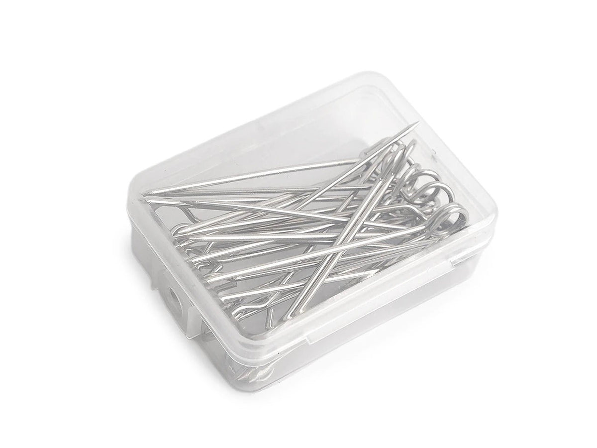 Image of 65 mm Long Pins – Stainless Steel, 30 pcs – available online at Šarlotes audumi