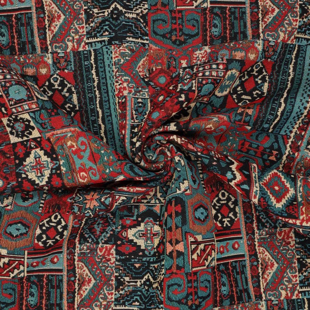 Attēls ar Gobelēns - boho raksts 360 g/m² – pieejams Šarlotes audumi