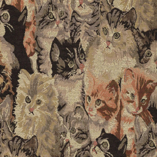 Attēls ar Gobelēns - kaķīši 260 g/m² – pieejams Šarlotes audumi