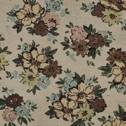Image avec tapisserie - fleurs aux accents dorés sur fond clair 420 g/m² – disponible chez Šarlotes audumi
