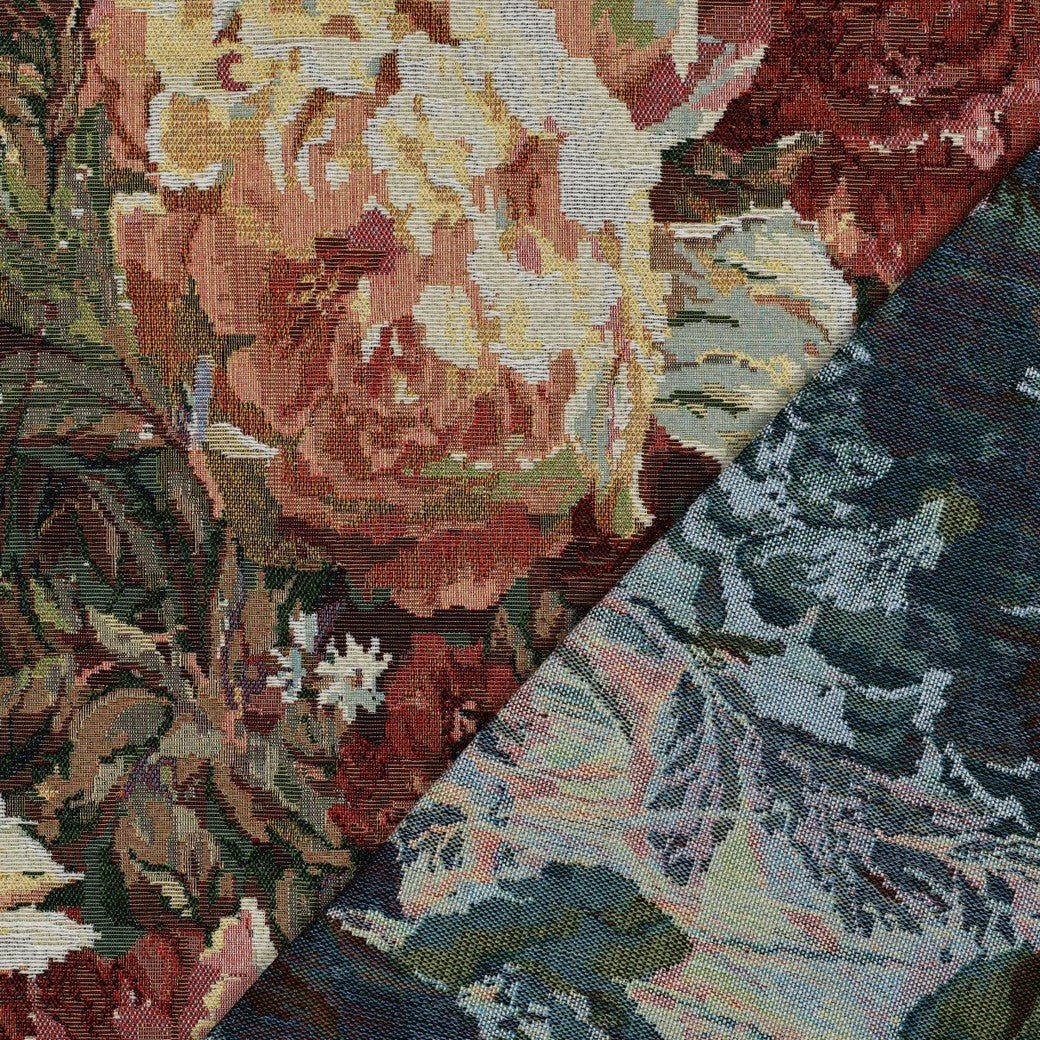 Attēls ar Gobelēns - sārtās peonijas 310 g/m² – pieejams Šarlotes audumi