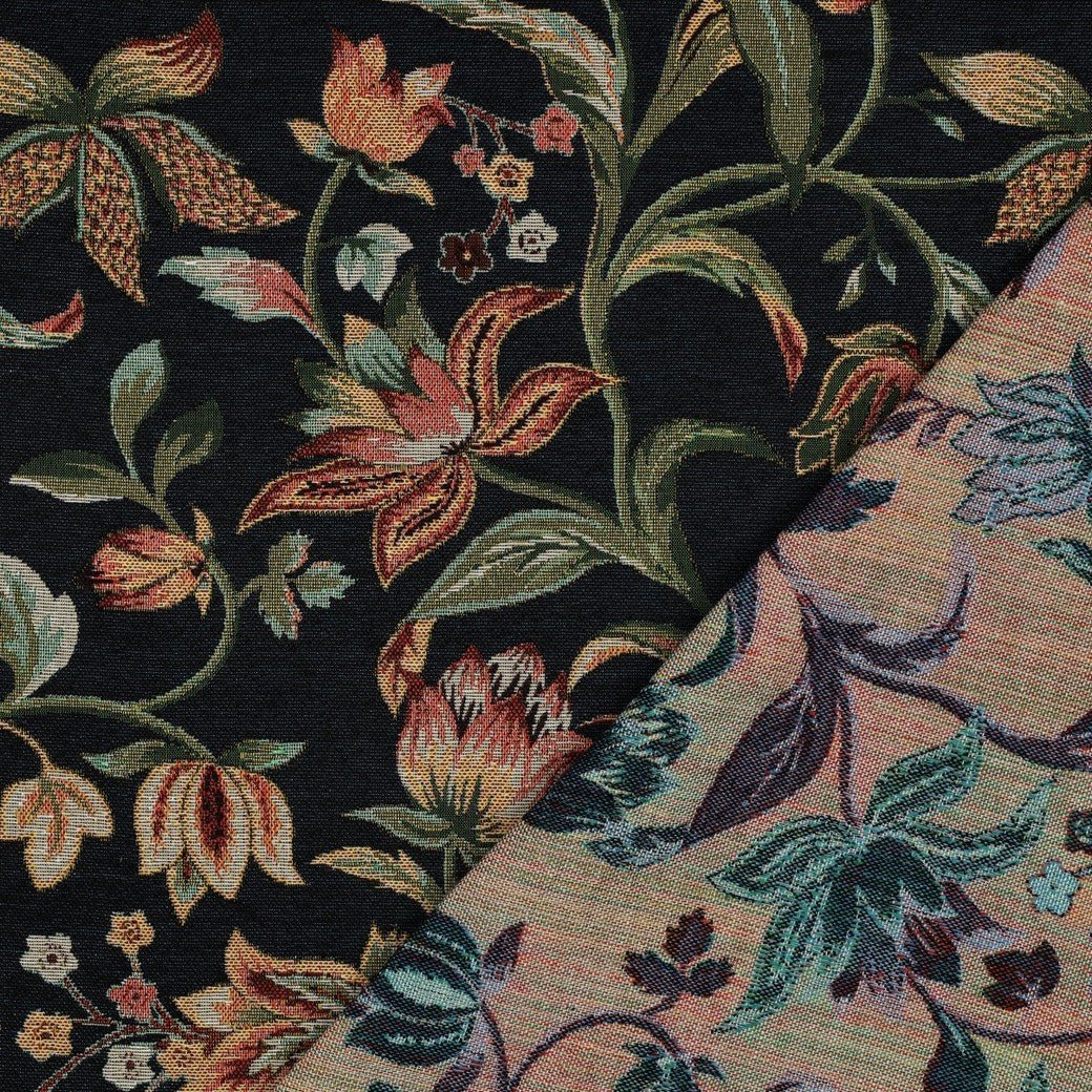 Image of tapestry flower garland, available online at Charlotte Fabrics