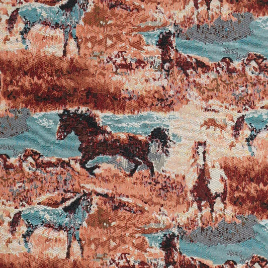 Attēls ar Gobelēns - zirgi 350 g/m² – pieejams Šarlotes audumi