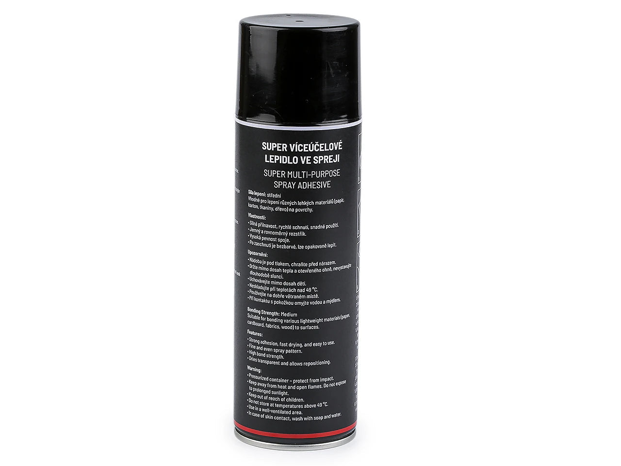 Image d’une colle en spray extra forte pour assembler divers matériaux légers. – disponible chez Šarlotes audumi