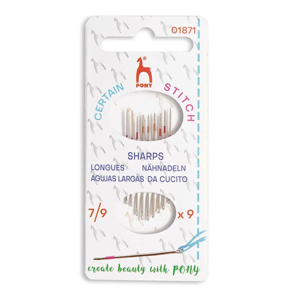 Attēls ar Izšūšanas adatas Crewel Nr. 8–9–10 (9 gab.) Pony – pieejams Šarlotes audumi