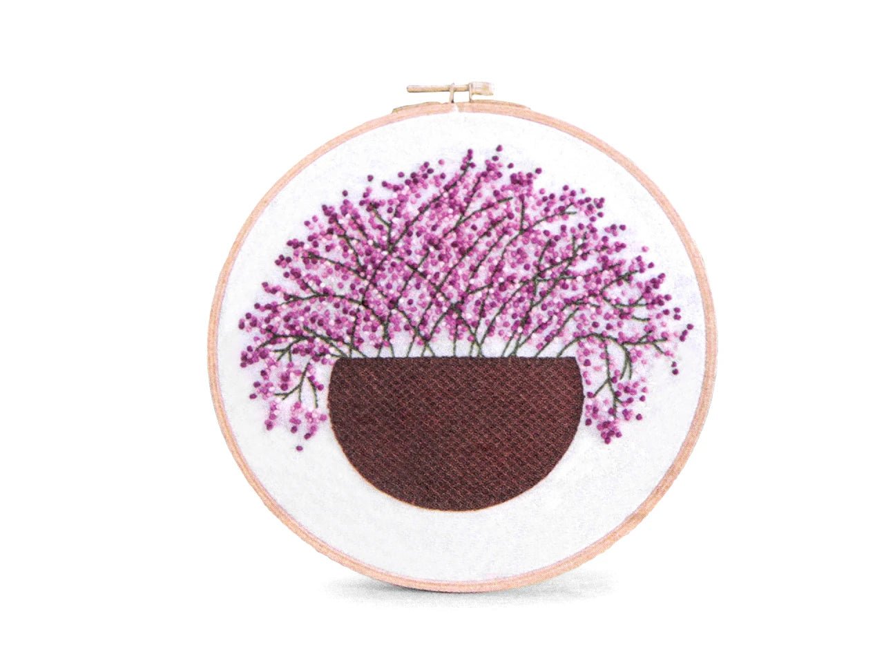 Attēls ar Izšūšanas dāvanu komplekts ar uzdrukātu motīvu – 15×20 cm - lillā – pieejams Šarlotes audumi