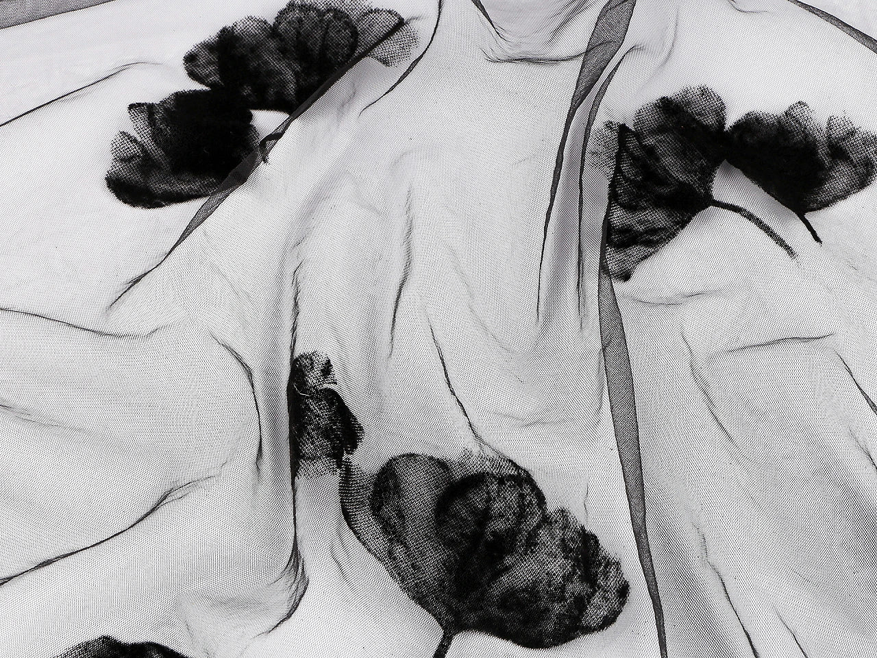 Attēls ar Izšūts tills ar ginko 29 g/m² – pieejams Šarlotes audumi