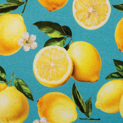 Image of canvas fabric - lemons 200 g/m² – available at Šarlotes audumi
