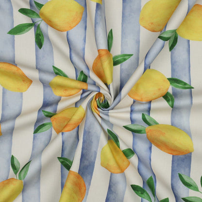 Image avec tissu canvas - citrons 210 g/m² – disponible chez Šarlotes audumi
