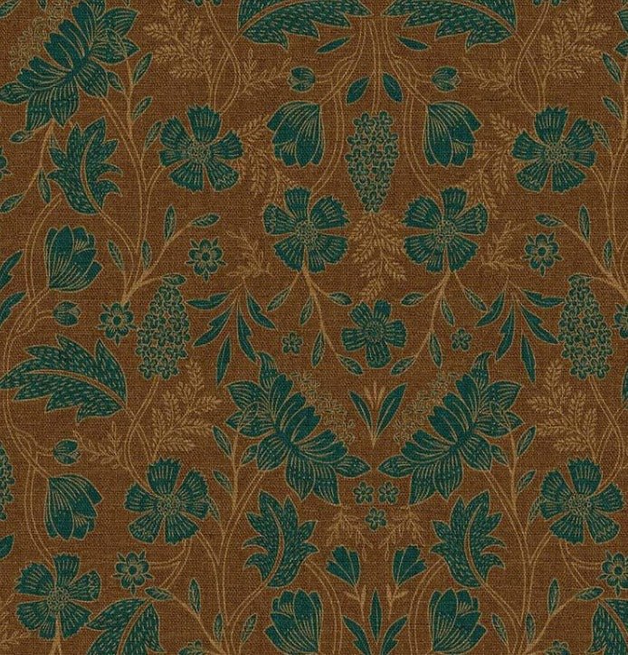 Attēls ar Kanvas audums - lapu motīvs 200 g/m² – pieejams Šarlotes audumi