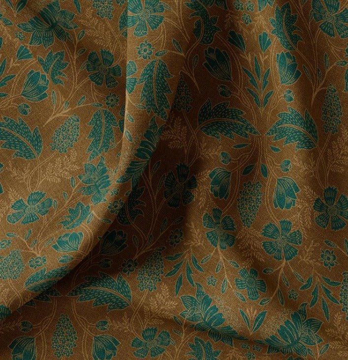 Attēls ar Kanvas audums - lapu motīvs 200 g/m² – pieejams Šarlotes audumi